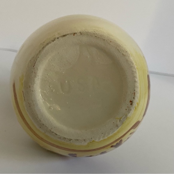 Vintage Vermont Maple Syrup Jug Hand Painted Pottery Pitcher VT 5” Brown beige - Picture 14 of 15